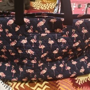 Large vera bradley flamingo duffle